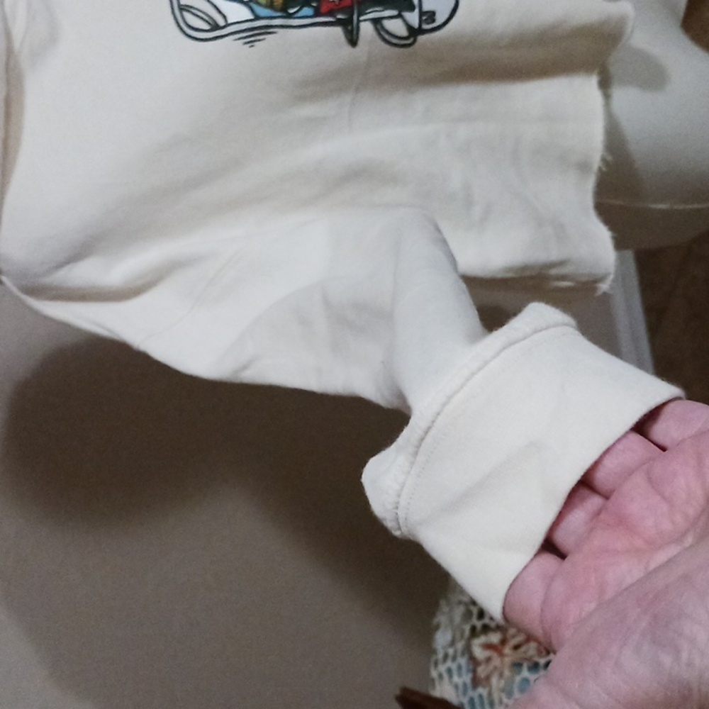 Wild Tribute- Ski Bums Women's Cream Graphic Hoodie - Picture 6 of 13